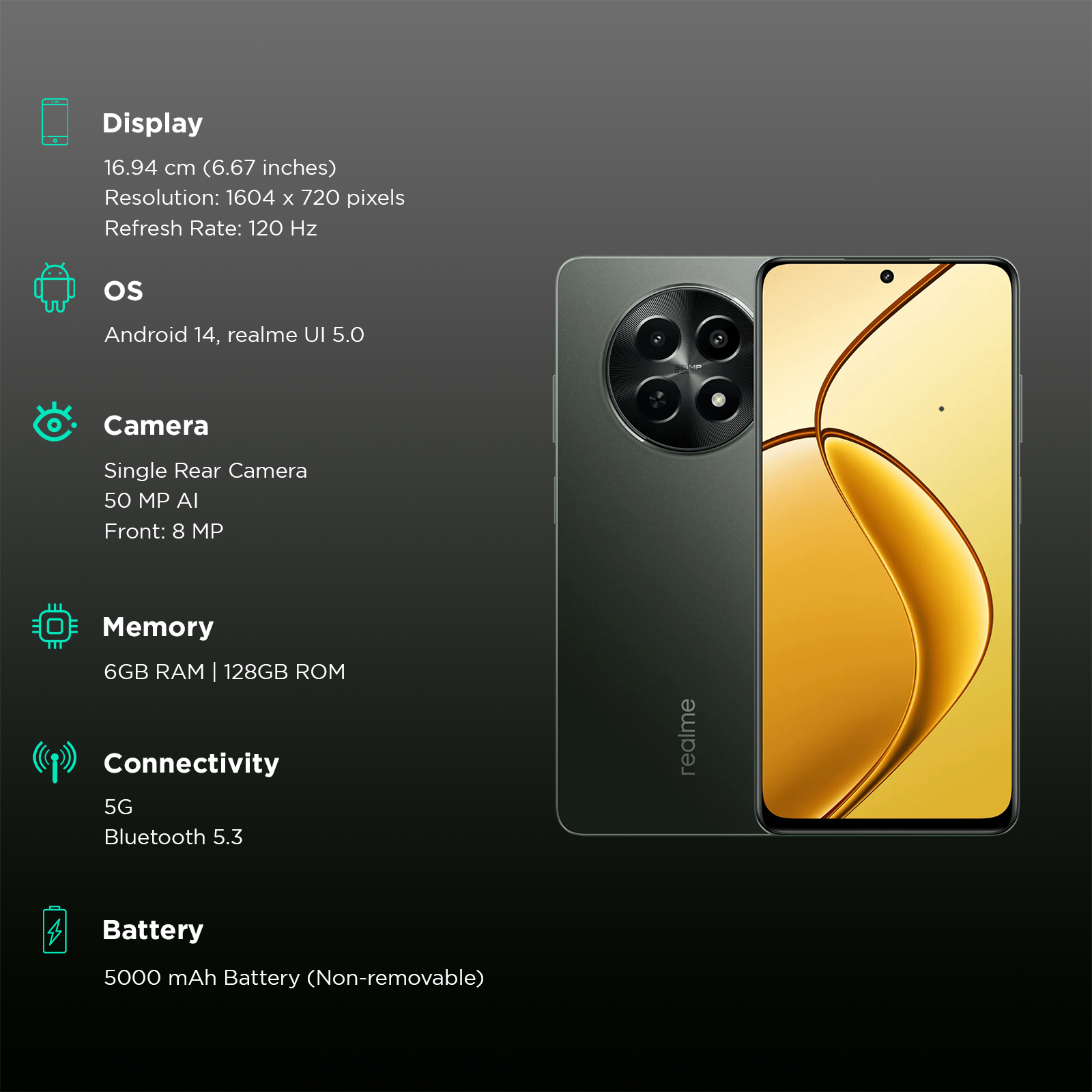 Buy realme C65 5G (6GB RAM, 128GB, Glowing Black) Online – Croma Buy realme C65 5G (6GB RAM, 128GB, Glowing Black) Online – Croma